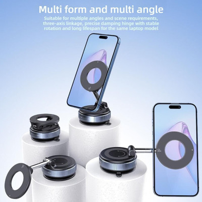 4uonly Phone Mount Foldable Vacuum Magnetic Phone Stand YHO8 Mobile Holder