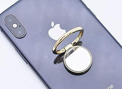 befunky Metal Thin Universal Phone ,Tablet,Phone Case Grip Stand (Shiny Metal Gold) Mobile Holder