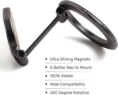 IMMUTABLE 1080-Angle Rotating Folding Magnetic Phone Holder Dashboard WSR39 Mobile Holder