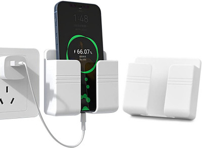 Expro Wall Charger Mobile Phone Holder Universal Hanging Stand White(Pack of 2) Mobile Holder