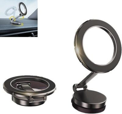 YOYOTRADERS Car Mobile Holder for Magnetic(Metal Black, Silver)