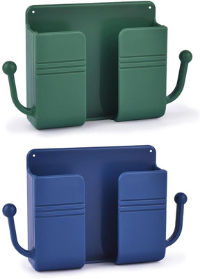TECHGEAR Wall Mount Phone Holder Charging Stand with 2 Hooks Random Color Pack of 2 Mobile Holder