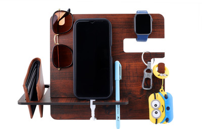 Expro 5 Compartments MDF Board Table Organiser(Walnut)
