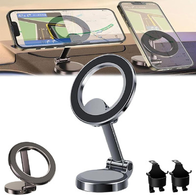 TECHEL 1080-Degree Folding Magnetic Mobile Stand for Car Dashboard RDW3 Mobile Holder