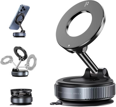 4uonly Phone Mount Foldable Vacuum Magnetic Phone Stand YHO1 Mobile Holder