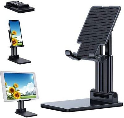 TECHGEAR Foldable Mobile Stand Holder -Angle & Height Adjustable Desk Cell Phone Holder Mobile Holder
