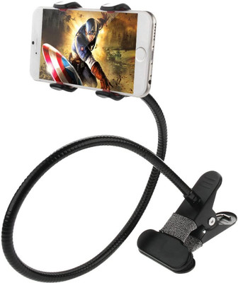 Saztech Flexible Metal Lazy Stand| 360 Degree | Goose Neck Long Arm Clip Mobile Holder