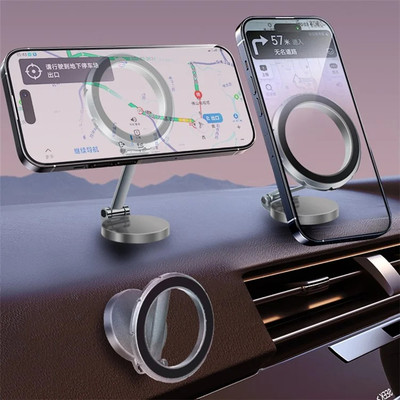 IMMUTABLE 1080-Angle Rotating Folding Magnetic Phone Holder Dashboard WSR44 Mobile Holder