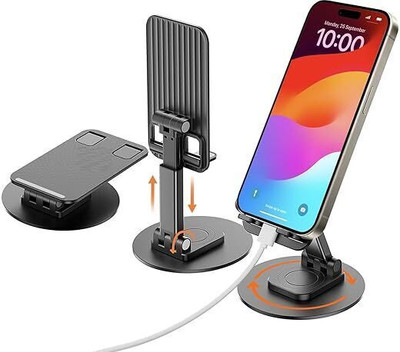 Boom Mobile Phone Stand 360 Degree Rotation Height & Angle Adjustable for & Tablet Mobile Holder