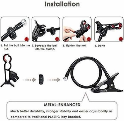 TECHEL Metal LAZY Built-Cell Phone Stand Flexible eqw3 Mobile Holder