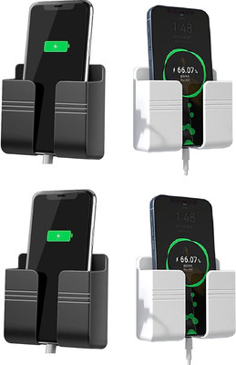 Zebur Wall Mounted Stand Mobile Holder Mobile Wall Mount for charging (pack of 4 pcs) Mobile Holder