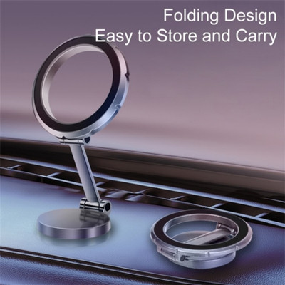IMMUTABLE 1080-Angle Rotating Folding Magnetic Phone Holder Dashboard WSR36 Mobile Holder