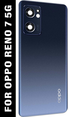 SUFO OPPO Reno 7 5G With Camera Glass Back Panel(Starlight Black)