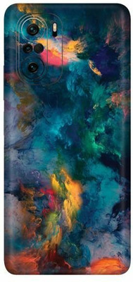 FCS Poco F3, Poco F3 Smoke Printed Back Skin Mobile Skin(Smoke)