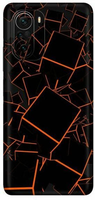 FCS Poco F3, Poco F3 Box Orange Printed Back Skin Mobile Skin(Box Orange)