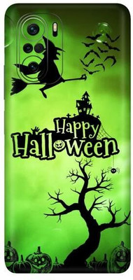 FCS Poco F3, Poco F3 Halloween Printed Back Skin Mobile Skin(Halloween)