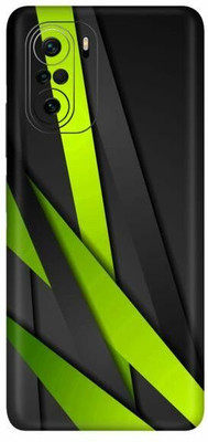 FCS Poco F3, Poco F3 Green Texture Printed Back Skin Mobile Skin(Green Texture)