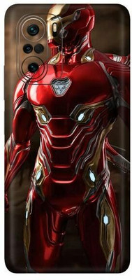FCS Poco F3, Poco F3 Iron Man Printed Back Skin Mobile Skin(Iron Man)