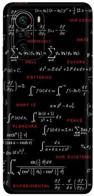 FCS Poco F3, Poco F3 Writing Texture Printed Back Skin Mobile Skin(Writing Texture)