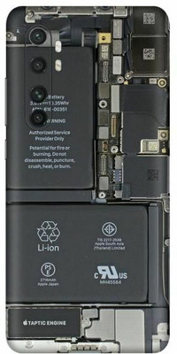 FCS Mi Note 10 Lite, Mi Note 10 Lite Motherboard Printed Back Skin Mobile Skin(Motherboard)