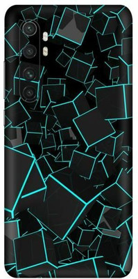 FCS Mi Note 10 Lite, Mi Note 10 Lite Box Green Printed Back Skin Mobile Skin(Box Green)