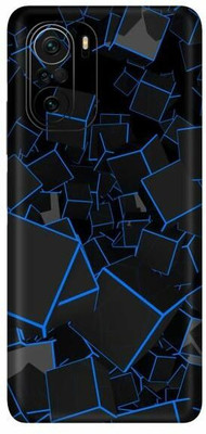 FCS Poco F3, Poco F3 Box Blue Printed Back Skin Mobile Skin(Box Blue)