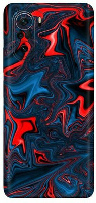 FCS Poco F3, Poco F3 Red Motion Printed Back Skin Mobile Skin(Red Motion)
