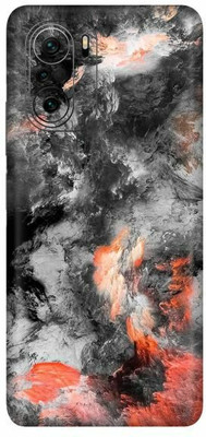 FCS Poco F3, Poco F3 White Smoke Printed Back Skin Mobile Skin(White Smoke)