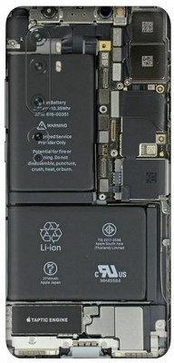 FCS Mi Note 10 Pro, Mi Note 10 Pro Motherboard Printed Back Skin Mobile Skin(Motherboard)