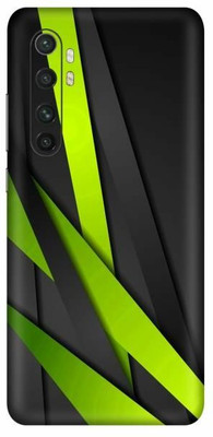 FCS Mi Note 10 Lite, Mi Note 10 Lite Green Texture Printed Back Skin Mobile Skin(Green Texture)