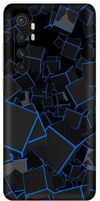 FCS Mi Note 10 Lite, Mi Note 10 Lite Box Blue Printed Back Skin Mobile Skin(Box Blue)