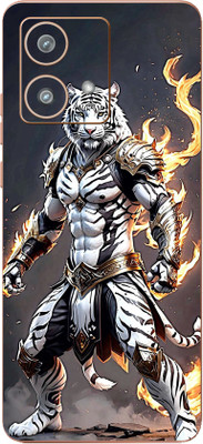 mehra Back Stickers For Motorola Edge 40 Neo Tiger Warrior 3D Full Coverage Vinyl Mobile Skin(Multicolor)