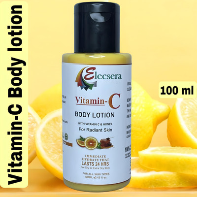 Elecsera Vitamin C Body Lotion Non Sticky & Non Greasy - Moisturising & Smoothening Care(100 ml)