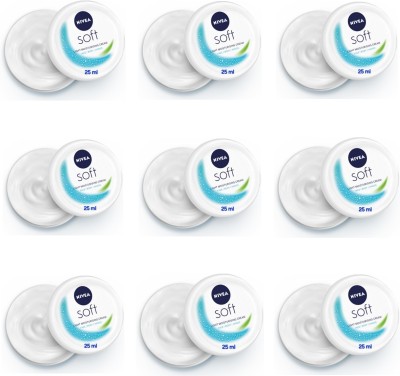 NIVEA Soft Light Moisturizing Cream - 25ml (Pack of 9)(225 ml)