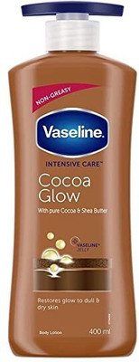 Vaseline Intensive Care Cocoa And Shea Butter Glow Body Lotion (Pack of 1)(400 ml)