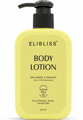ELIBLISS Shea Butter & Vitamin E Body Lotion for 24 Hr Deep Moisture & Smooth Skin(250 ml)