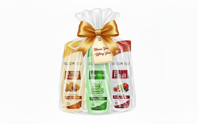 BLOOM YOU Nourish Trio Body Lotion Pack (Almond, Aloe, Fruit)(300 ml)