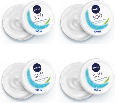 NIVEA Soft Light Moisturizing Cream - 100ml (Pack of 4)(400 ml)