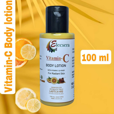 Elecsera Vitamin C Body Lotion for Bright, Moisturized & Glowing Skin(100 ml)