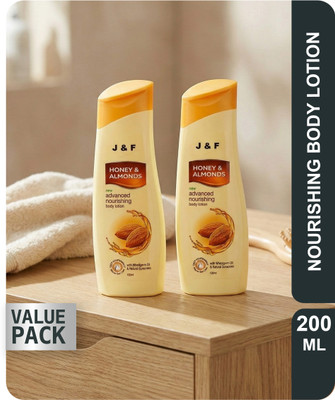 J & F Honey And Almond Moisturising Hand And Body Lotion 100 ml *2 Pack of 2(100 ml)