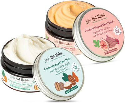 Nat Habit Shea Butter & Fig Rose Moisturizer Body Cream, Anti-Aging & Collagen Boost(240 ml)