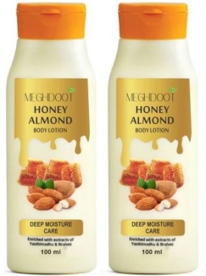 MEGHDOOT Honey Almond Body Lotion Pack of 2(100ML)(200 ml)