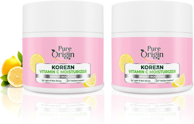 Pure Origin Korean Vitamin C Moisturizer| 24-Hour Moisturization (Pack of 2*100 gm)-(200 g)