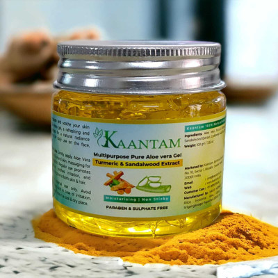 Kaantam Multipurpose Pure Aloe Vera Gel with Turmeric and Sandalwood Extract(100 g)
