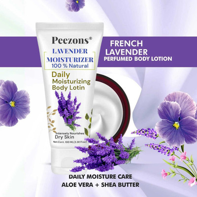 Peezons Lavender With Almond Body Lotion for Smooth And Healthy Skin(200 ml)