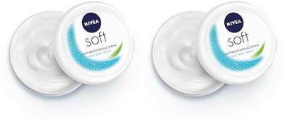 NIVEA Soft Light Moisturizer For Face, Hand & Body 300ML pack of 2(600 ml)