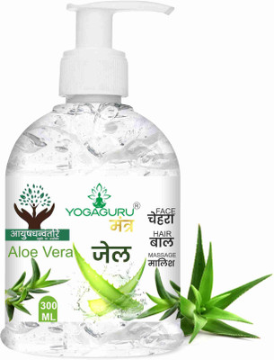 YOGAGURU MANTR Aloe Vera Gel For Skin Acne, Scars, Dark spots Face & Hair Care (300 ml)(300 ml)