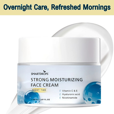 smartdrops Skin Hydrating Night Cream for Men & Women | Soft & Brightening Skin(50 g)