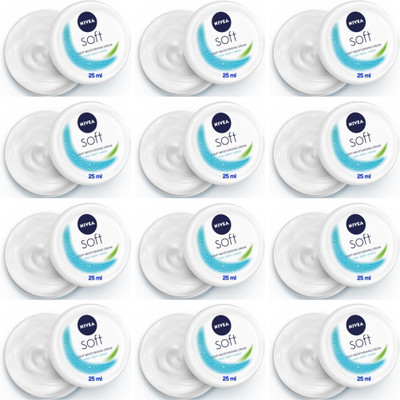 NIVEA Soft Light Moisturizing Cream - 25ml (Pack of 12)(300 ml)