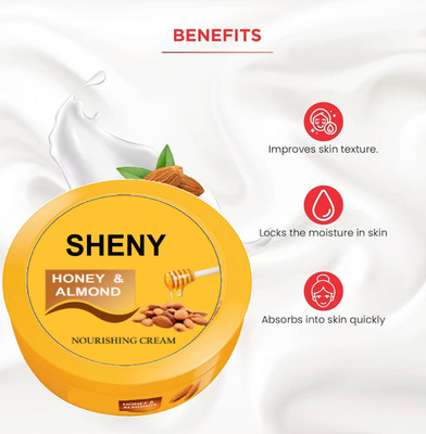Sheny Honey Almond Cold Cream Moisturises and Smoothens(200 ml)